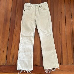zara cream colored jeans